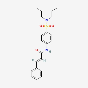 molecular formula C21H26N2O3S B3522615 (2E)-N-[4-(dipropylsulfamoyl)phenyl]-3-phenylprop-2-enamide 