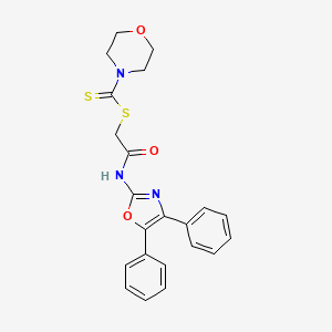 2-[(4,5-diphenyl-1,3-oxazol-2-yl)amino]-2-oxoethyl 4-morpholinecarbodithioate