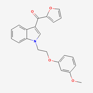 molecular formula C22H19NO4 B3522649 2-furyl{1-[2-(3-methoxyphenoxy)ethyl]-1H-indol-3-yl}methanone 