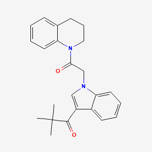 2,2-DIMETHYL-1-{1-[2-OXO-2-(1,2,3,4-TETRAHYDROQUINOLIN-1-YL)ETHYL]-1H-INDOL-3-YL}PROPAN-1-ONE