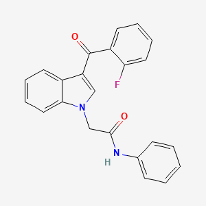 molecular formula C23H17FN2O2 B3522683 2-[3-(2-fluorobenzoyl)-1H-indol-1-yl]-N-phenylacetamide 