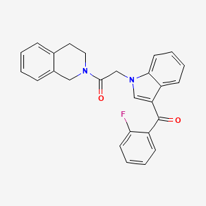 2-[3-(2-FLUOROBENZOYL)-1H-INDOL-1-YL]-1-(1,2,3,4-TETRAHYDROISOQUINOLIN-2-YL)ETHAN-1-ONE