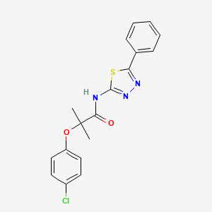 2-(4-chlorophenoxy)-2-methyl-N-(5-phenyl-1,3,4-thiadiazol-2-yl)propanamide