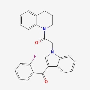 {1-[2-(3,4-dihydro-1(2H)-quinolinyl)-2-oxoethyl]-1H-indol-3-yl}(2-fluorophenyl)methanone