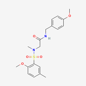 2-[(2-methoxy-5-methylphenyl)sulfonyl-methylamino]-N-[(4-methoxyphenyl)methyl]acetamide