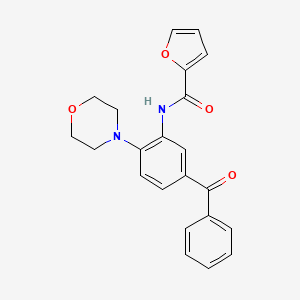 molecular formula C22H20N2O4 B3522732 N-[5-benzoyl-2-(4-morpholinyl)phenyl]-2-furamide CAS No. 701260-16-4