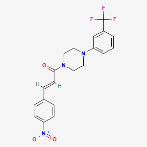 molecular formula C20H18F3N3O3 B3522739 (E)-3-(4-NITROPHENYL)-1-{4-[3-(TRIFLUOROMETHYL)PHENYL]PIPERAZINO}-2-PROPEN-1-ONE 