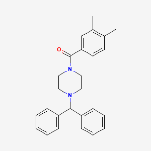 (4-BENZHYDRYLPIPERAZINO)(3,4-DIMETHYLPHENYL)METHANONE