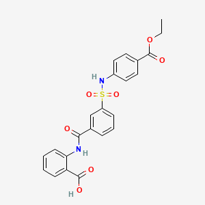 2-[[3-[(4-Ethoxycarbonylphenyl)sulfamoyl]benzoyl]amino]benzoic acid