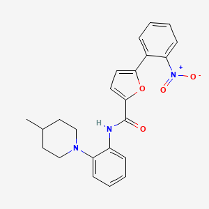 molecular formula C23H23N3O4 B3522792 N-[2-(4-methylpiperidin-1-yl)phenyl]-5-(2-nitrophenyl)furan-2-carboxamide 