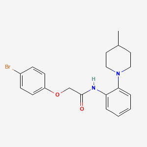 molecular formula C20H23BrN2O2 B3522799 2-(4-bromophenoxy)-N-[2-(4-methylpiperidin-1-yl)phenyl]acetamide 