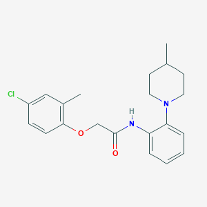 2-(4-chloro-2-methylphenoxy)-N-[2-(4-methylpiperidin-1-yl)phenyl]acetamide