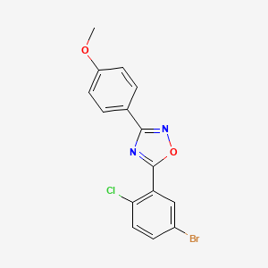 5-(5-bromo-2-chlorophenyl)-3-(4-methoxyphenyl)-1,2,4-oxadiazole