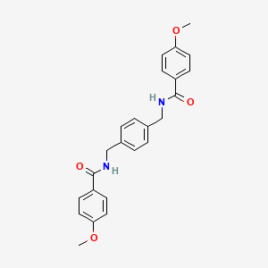 molecular formula C24H24N2O4 B3522835 4-METHOXY-N-[(4-{[(4-METHOXYPHENYL)FORMAMIDO]METHYL}PHENYL)METHYL]BENZAMIDE 