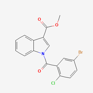 molecular formula C17H11BrClNO3 B3522838 methyl 1-(5-bromo-2-chlorobenzoyl)-1H-indole-3-carboxylate 