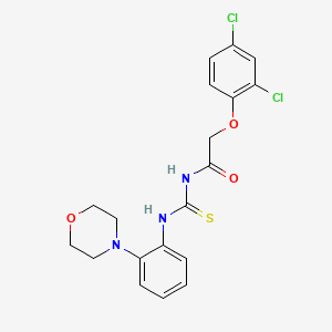 molecular formula C19H19Cl2N3O3S B3522847 2-(2,4-dichlorophenoxy)-N-({[2-(4-morpholinyl)phenyl]amino}carbonothioyl)acetamide 