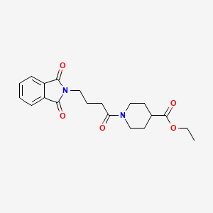 molecular formula C20H24N2O5 B3522854 ethyl 1-[4-(1,3-dioxo-1,3-dihydro-2H-isoindol-2-yl)butanoyl]-4-piperidinecarboxylate 