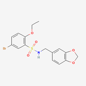 N-(1,3-benzodioxol-5-ylmethyl)-5-bromo-2-ethoxybenzenesulfonamide