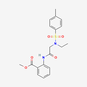 methyl 2-({N-ethyl-N-[(4-methylphenyl)sulfonyl]glycyl}amino)benzoate