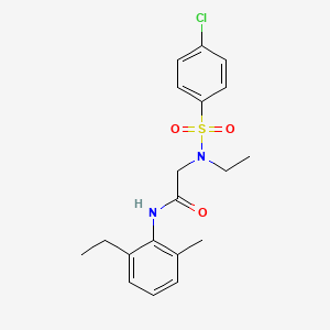 N~2~-[(4-chlorophenyl)sulfonyl]-N~2~-ethyl-N-(2-ethyl-6-methylphenyl)glycinamide