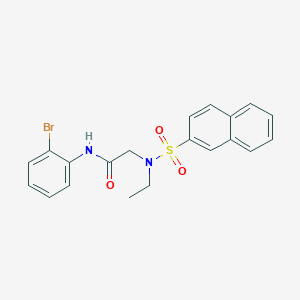 molecular formula C20H19BrN2O3S B3522882 N~1~-(2-bromophenyl)-N~2~-ethyl-N~2~-(2-naphthylsulfonyl)glycinamide 