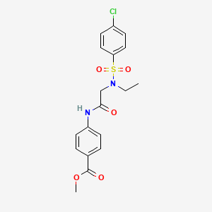 molecular formula C18H19ClN2O5S B3522889 methyl 4-({N-[(4-chlorophenyl)sulfonyl]-N-ethylglycyl}amino)benzoate 