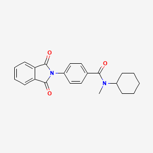 molecular formula C22H22N2O3 B3522943 N-cyclohexyl-4-(1,3-dioxo-1,3-dihydro-2H-isoindol-2-yl)-N-methylbenzamide 