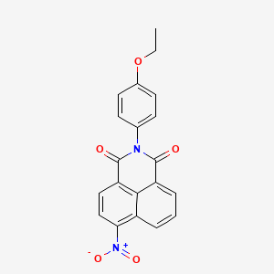 molecular formula C20H14N2O5 B3522958 2-(4-ethoxyphenyl)-6-nitro-1H-benzo[de]isoquinoline-1,3(2H)-dione 