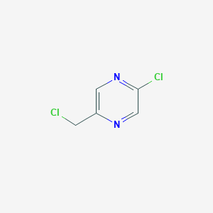 molecular formula C5H4Cl2N2 B035230 2-Chloro-5-(chloromethyl)pyrazine CAS No. 105985-21-5