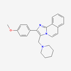 molecular formula C24H25N3O B3523005 2-(4-methoxyphenyl)-3-(1-piperidinylmethyl)imidazo[2,1-a]isoquinoline 