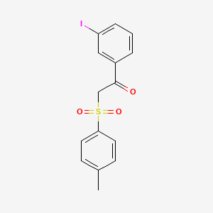 molecular formula C15H13IO3S B3523025 1-(3-Iodophenyl)-2-(4-methylphenyl)sulfonylethanone 