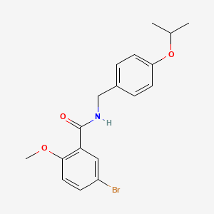 molecular formula C18H20BrNO3 B3523092 5-bromo-2-methoxy-N-[(4-propan-2-yloxyphenyl)methyl]benzamide 