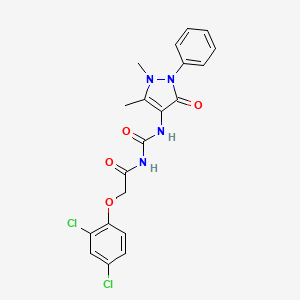 2-(2,4-dichlorophenoxy)-N-[(1,5-dimethyl-3-oxo-2-phenylpyrazol-4-yl)carbamoyl]acetamide