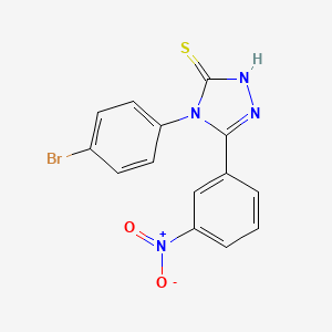 4-(4-bromophenyl)-5-(3-nitrophenyl)-4H-1,2,4-triazole-3-thiol