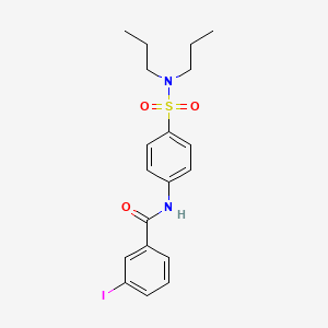 molecular formula C19H23IN2O3S B3523112 N-[4-(dipropylsulfamoyl)phenyl]-3-iodobenzamide 