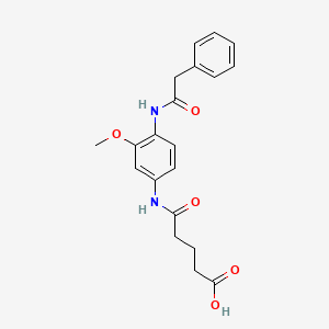 5-[3-Methoxy-4-[(2-phenylacetyl)amino]anilino]-5-oxopentanoic acid