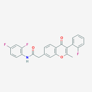 N-(2,4-difluorophenyl)-2-[3-(2-fluorophenyl)-2-methyl-4-oxo-4H-chromen-7-yl]acetamide