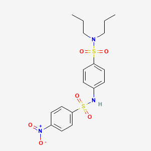 4-{[(4-NITROPHENYL)SULFONYL]AMINO}-N,N-DIPROPYL-1-BENZENESULFONAMIDE