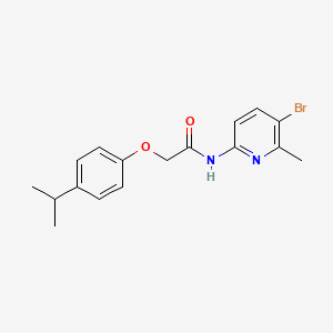 molecular formula C17H19BrN2O2 B3523155 N-(5-bromo-6-methyl-2-pyridinyl)-2-(4-isopropylphenoxy)acetamide 