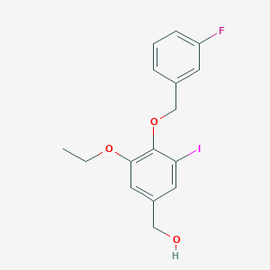 [3-Ethoxy-4-[(3-fluorophenyl)methoxy]-5-iodophenyl]methanol