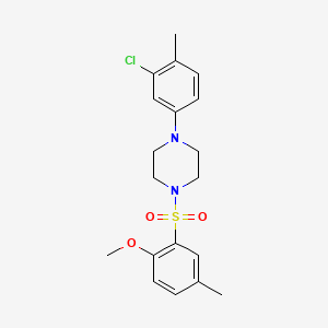 1-(3-Chloro-4-methylphenyl)-4-(2-methoxy-5-methylphenyl)sulfonylpiperazine