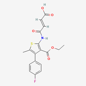 4-{[3-(ethoxycarbonyl)-4-(4-fluorophenyl)-5-methyl-2-thienyl]amino}-4-oxo-2-butenoic acid