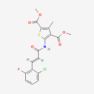 dimethyl 5-{[3-(2-chloro-6-fluorophenyl)acryloyl]amino}-3-methyl-2,4-thiophenedicarboxylate