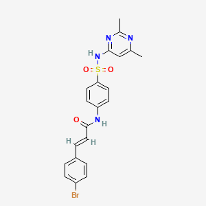 3-(4-bromophenyl)-N-(4-{[(2,6-dimethyl-4-pyrimidinyl)amino]sulfonyl}phenyl)acrylamide