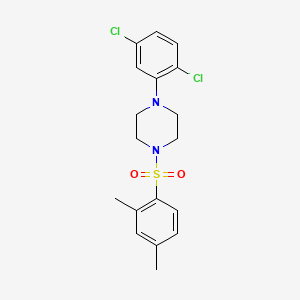 molecular formula C18H20Cl2N2O2S B3523236 1-(2,5-Dichlorophenyl)-4-((2,4-dimethylphenyl)sulfonyl)piperazine 