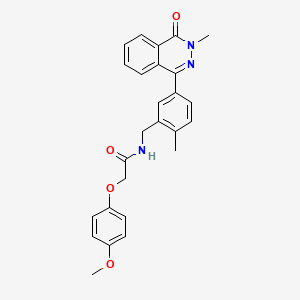 molecular formula C26H25N3O4 B3523242 2-(4-methoxyphenoxy)-N-(2-methyl-5-(3-methyl-4-oxo-3,4-dihydrophthalazin-1-yl)benzyl)acetamide 