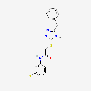 molecular formula C19H20N4OS2 B3523247 2-[(5-benzyl-4-methyl-4H-1,2,4-triazol-3-yl)sulfanyl]-N-[3-(methylsulfanyl)phenyl]acetamide 