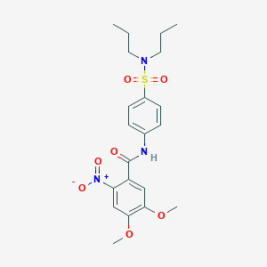 N-[4-(dipropylsulfamoyl)phenyl]-4,5-dimethoxy-2-nitrobenzamide