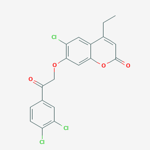 6-chloro-7-[2-(3,4-dichlorophenyl)-2-oxoethoxy]-4-ethyl-2H-chromen-2-one