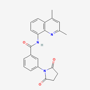 N-(2,4-dimethylquinolin-8-yl)-3-(2,5-dioxopyrrolidin-1-yl)benzamide